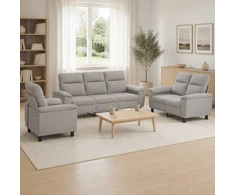 Sofa Sofos komplektas 3 vnt. Debesų pilka Audinys