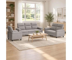 Sofa Sofos komplektas 3 vnt. Debesų pilka Audinys