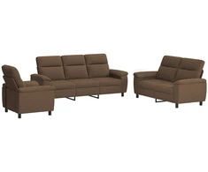 Sofa Sofos komplektas 3 vnt. Ruda Audinys