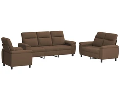 Sofa Sofos komplektas 3 vnt. Ruda Audinys