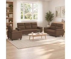 Sofa Sofos komplektas 3 vnt. Ruda Audinys