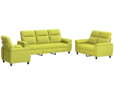 Sofa Sofos komplektas 3 vnt. Šviesiai žalia Audinys