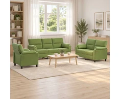 Sofa Sofos komplektas 3 vnt. Šviesiai žalia Aksomas