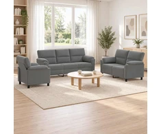 Sofa Sofos komplektas 3 vnt. Tamsiai pilka Aksomas