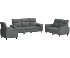 Sofa Sofos komplektas 3 vnt. Tamsiai pilka Audinys