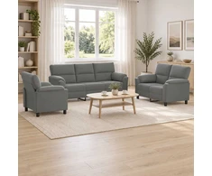 Sofa Sofos komplektas 3 vnt. Tamsiai pilka Aksomas