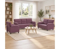 Sofa Sofos komplektas 3 vnt. Violetinė Aksomas