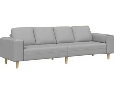 Svetainės sofa Debesų pilka 250 x 77 x 76 cm Poliesteris
