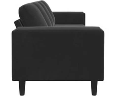 Svetainės sofa Juoda 250 x 77 x 76 cm