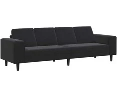 Svetainės sofa Juoda 250 x 77 x 76 cm