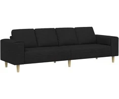 Svetainės sofa Juoda 250 x 77 x 76 cm Poliesteris