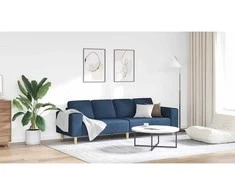 Svetainės sofa Mėlyna 250 x 77 x 76 cm Poliesteris
