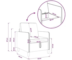 Sofa Sofos komplektas su saugojimu 2 vnt. Tamsiai geltona