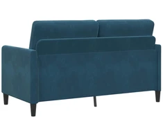 Sofa Sofos komplektas su saugojimu 2 vnt. Mėlyna Poliesteris