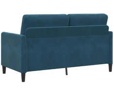 Sofa Sofos komplektas su saugojimu 2 vnt. Mėlyna Poliesteris