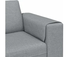 Svetainės sofa Šviesiai pilka 250 x 77 x 76 cm Poliesteris