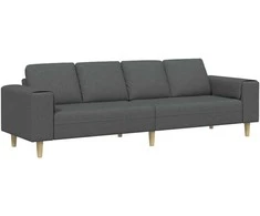 Svetainės sofa Tamsiai pilka 250 x 77 x 76 cm Poliesteris