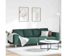 Svetainės sofa Tamsiai žalia 250 x 77 x 76 cm Poliesteris