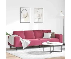 Svetainės sofa Vyno raudona 250 x 77 x 76 cm