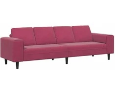 Svetainės sofa Vyno raudona 250 x 77 x 76 cm