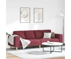 Svetainės sofa Vyno raudona 250 x 77 x 76 cm Poliesteris