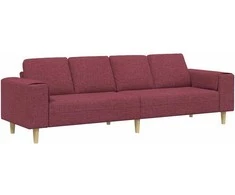 Svetainės sofa Vyno raudona 250 x 77 x 76 cm Poliesteris