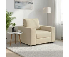 Sofa Sofos krėslas, kreminės spalvos, 100x77x82 cm, audinys