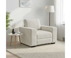 Sofa Sofos krėslas, kreminės spalvos, 100x77x82 cm, aksomas