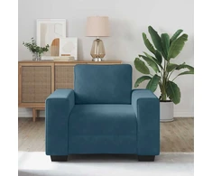 Sofa Sofos krėslas, mėlyna, 100x77x82 cm, aksomas