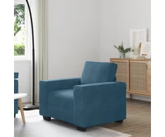 Sofa Sofos krėslas, mėlyna, 100x77x82 cm, aksomas