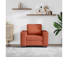 Sofa Sofos krėslas, raudonai oranžinis, 100x77x82 cm, velvetas, audinys
