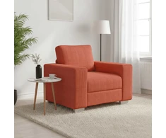 Sofa Sofos krėslas, raudonai oranžinis, 100x77x82 cm, velvetas, audinys