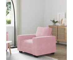 Sofa Sofos krėslas, rožinė, 100x77x82 cm, aksomas