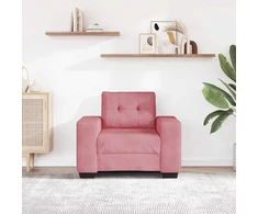 Sofa Sofos krėslas, rožinė, 100x78x80 cm, aksomas