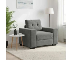 Sofa Sofos krėslas, tamsiai pilkas, 100x78x80 cm, aksomas