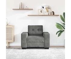 Sofa Sofos krėslas, tamsiai pilkas, 100x78x80 cm, aksomas