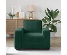 Sofa Sofos krėslas, tamsiai žalias, 100x77x82 cm, aksomas
