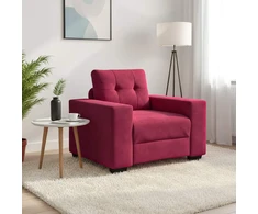 Sofa Sofos krėslas, vyno raudonumo, 100x78x80 cm, aksomas