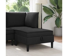 Sofa Sofos pufas su saugojimo funkcija Juoda Aksomas