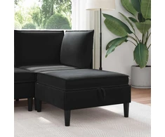 Sofa Sofos pufas su saugojimo funkcija Juoda Aksomas