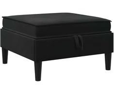 Sofa Sofos pufas su saugojimo funkcija Juoda Aksomas