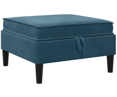 Sofa Sofos pufas su saugojimo funkcija Mėlyna Aksomas