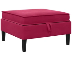 Sofa Sofos pufas su saugojimo funkcija Vyno raudona Aksomas