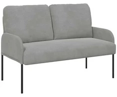 Sofa Sofos su pagalve 110cm Šviesiai pilka fanera