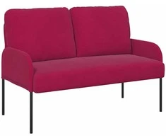 Sofa Sofos su pagalve 110cm Vyno raudona fanera