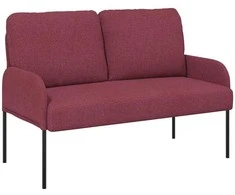 Sofa Sofos su pagalve 110cm Vyno raudona fanera