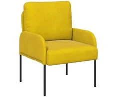 Sofa Sofos su pagalve 55cm Geltona fanera