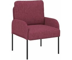 Sofa Sofos su pagalve 55cm Vyno raudona fanera
