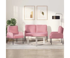 Sofa Sofų komplektai 3 vnt. Rožinė fanera