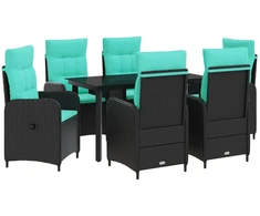Sofa Stalo Rinkinys su pagalve su pagalve 7 pcs